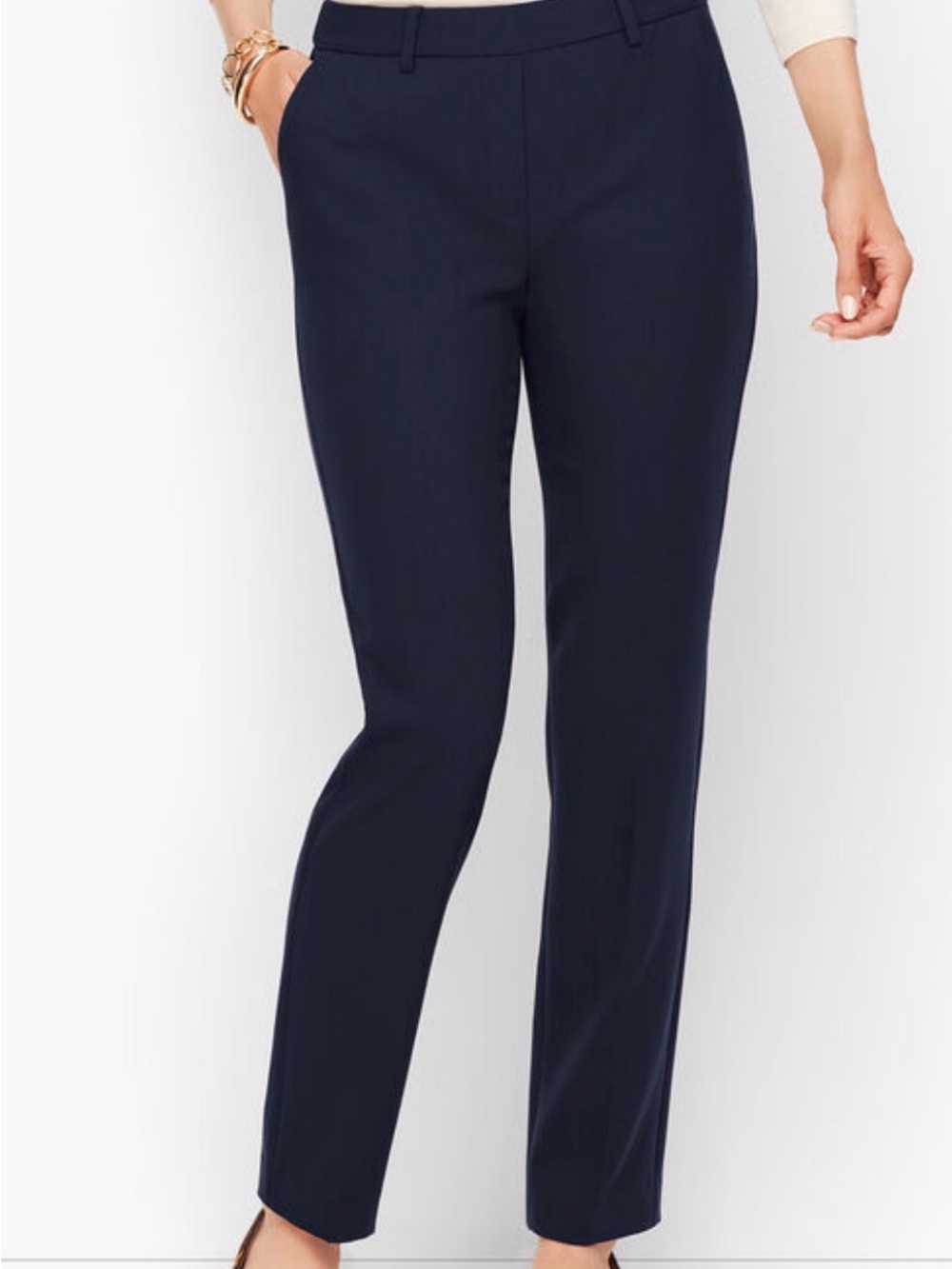Talbots Cambridge pants,size 10,pull on,pockets,office,minimalist,classic